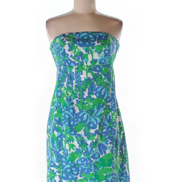 Lilly Pulitzer Franco Strapless Dress  "Bee In Your Bonnet” - Picture 2 of 4